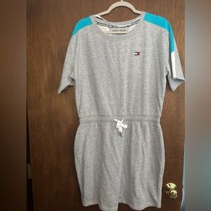 Tommy Hilfiger Gray Dress with Blue Accents